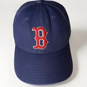 Boston Red Sox Baseball Sports New Era Cap Hat Mens Size OS Black Wool Blend
